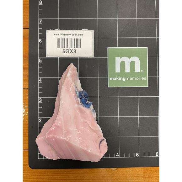 Pink Milk Glass Swirl Cobalt Art Glass Cullet Glowing Uranium Manganese #5GX8 - Picture 6 of 6